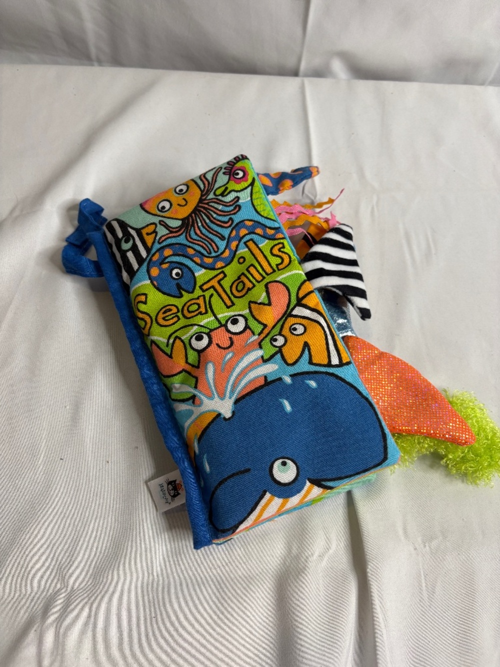 JELLYCAT Sea Tails Soft Baby Sensory Ocean Activity Plush Book